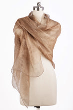 Load image into Gallery viewer, Striped Sparkle Sheer Social Wrap Scarf - Copper