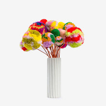Load image into Gallery viewer, Magenta/Lime Mega Marble Pom Flower