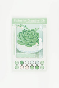 Blooming Succulent in Hobnail Bowl Paint-by-Number Kit