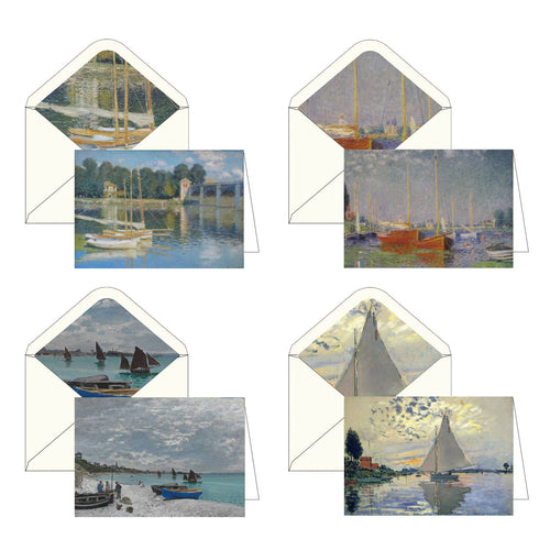 Notecards - Monet Boats - Box of 16 Cards & Envelopes