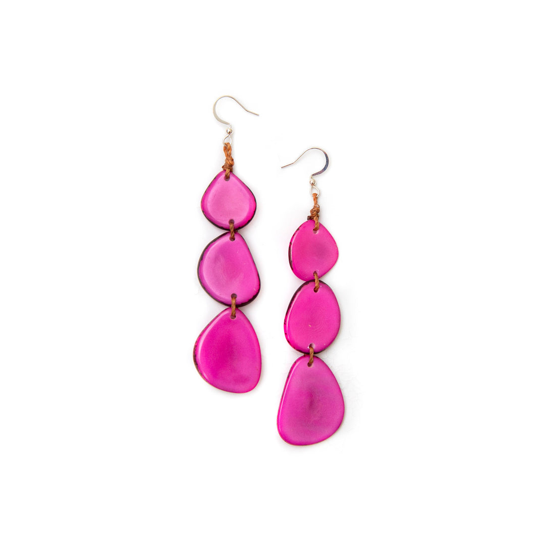 Fuchsia Bali Earrings