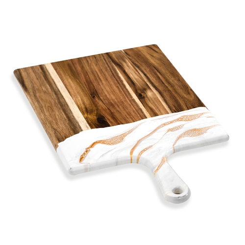 Cheeseboards - White/Grey/Gold -15x24