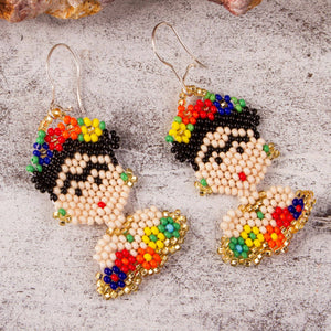 Frida Beaded Dangle Earrings