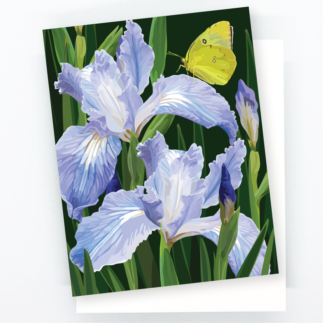 Iris with Butterfly Notecard