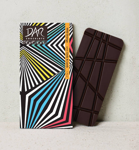 Art Bar: Wild Orange 72% Dark Chocolate Bar Vegan
