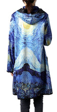 Load image into Gallery viewer, Blue Zipper Hooded Rain Coat – Starry Night Collection: Medium