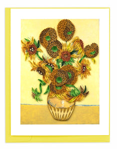 Artist Series - Quilled Sunflowers, Van Gogh Greeting Card