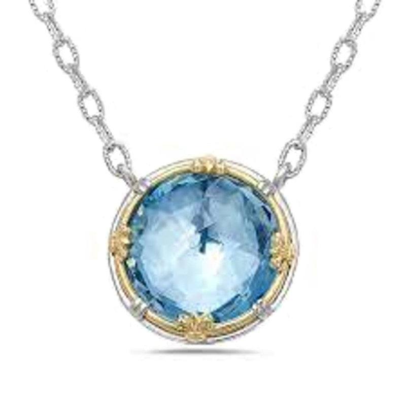 Large Blue Topaz Necklace