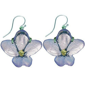 African Violet Wire Earrings