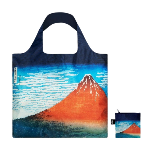 Hokusai Red Fuji Mountains Tote Bag