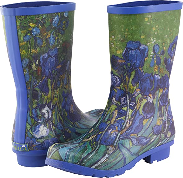 Van Gogh Irises Rain Boots