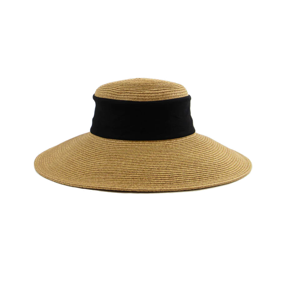 Black Collapsable Crown Sun Hat