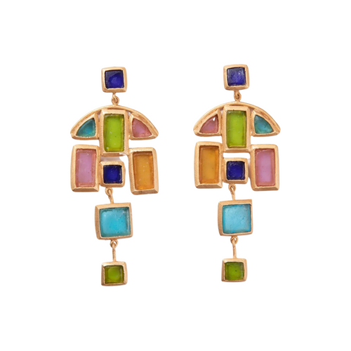 Mosaic Statement Post Earrings