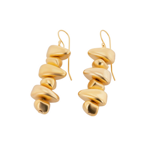 LILA -Long plated dangle earrings