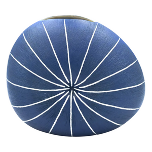 Diva Round Vase Blue Stripe
