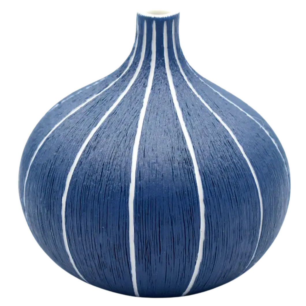 Congo Small Blue Stripe Vase