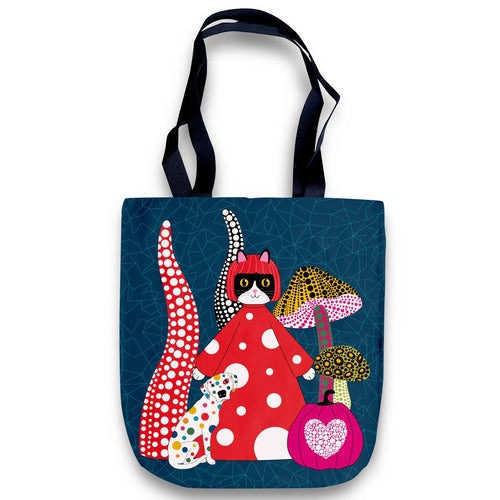 Cheeky Tote Bag: KusaMeow Yayoi Kusama with Love