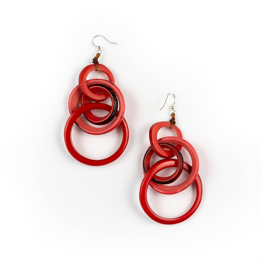 Red Yazmine Earrings