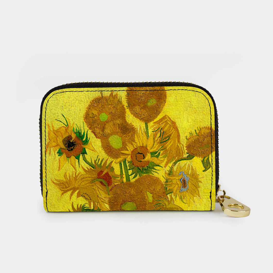 Van Gogh Sunflowers Zippered Wallet