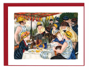 Artist Series - Quilled Boating Party, Renoir Greeting Card
