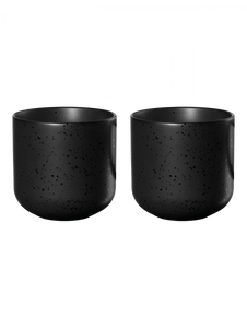 Kuro Porcelain Tea Cups Black - Set of 2
