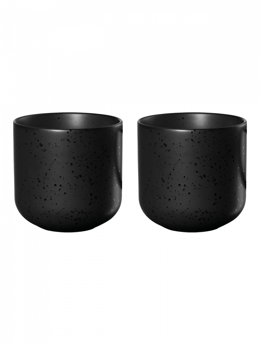 Kuro Porcelain Tea Cups Black - Set of 2