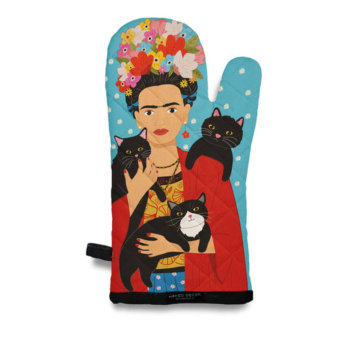 Fabulous Frida with Trio Kitty Cats Oven Mitt