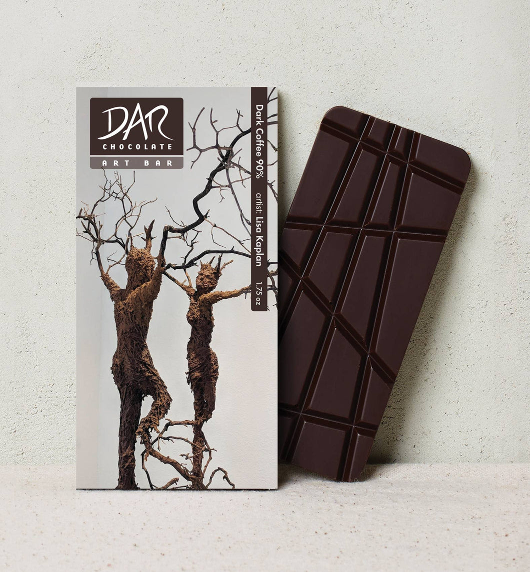 Art Bar: Dark Coffee 90% Chocolate Bar Vegan